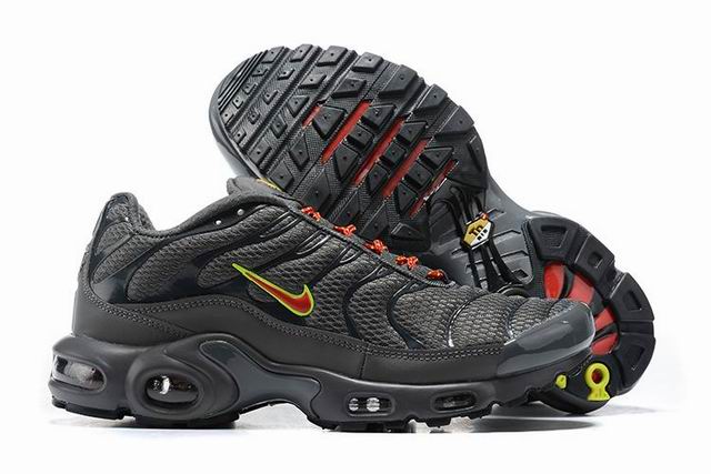 Nike Air Max Plus Tn Men's Running Shoes Grey Red-16 - Click Image to Close